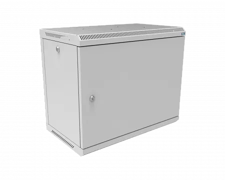 Шкаф телекоммуникационный настенный разборный МИКсистем 19" Keys 9U 600x350  дверь металл серый