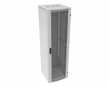 Шкаф телекоммуникационный напольный МИКсистем серия ECO+ 19" 24U 600*600 дверь перфорация серый