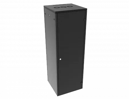 Шкаф телекоммуникационный напольный МИКсистем 19" серия ECO-L 24U 600*600 дверь металл черный