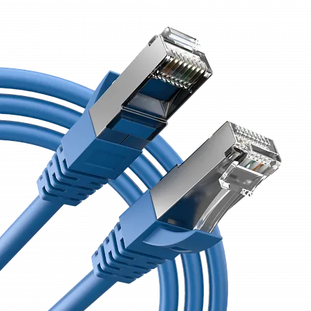 Шнур коммутационный медный RJ45 (патч-корд) LANMIR S/FTP Cat6A LSZH нг(А)-HF 10 м синий