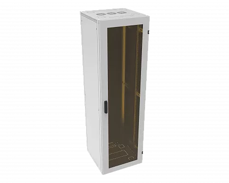 Шкаф телекоммуникационный напольный МИКсистем серия ECO+ 19" 24U 600*600 дверь стекло серый