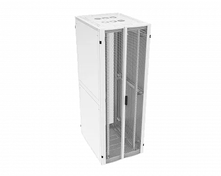 Шкаф телекоммуникационный напольный МИКсистем серия ECO+ 19" 48U 800*1000 дверь перфорация 2 створки/перфорация 2 створки серый