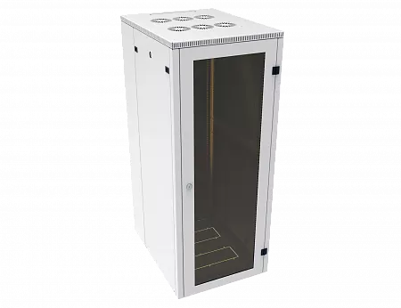 Шкаф телекоммуникационный напольный МИКсистем 19" серия ECO-L 24U 600*800 дверь стекло серый