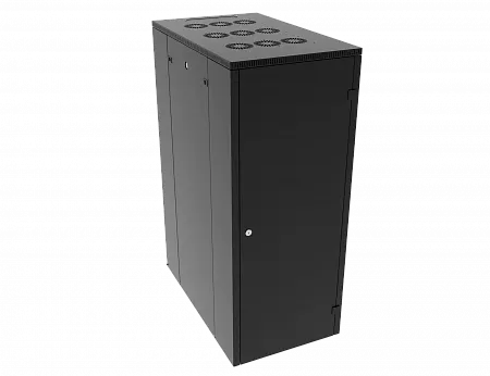 Шкаф телекоммуникационный напольный МИКсистем 19" серия ECO-L 24U 600*1000 дверь металл черный